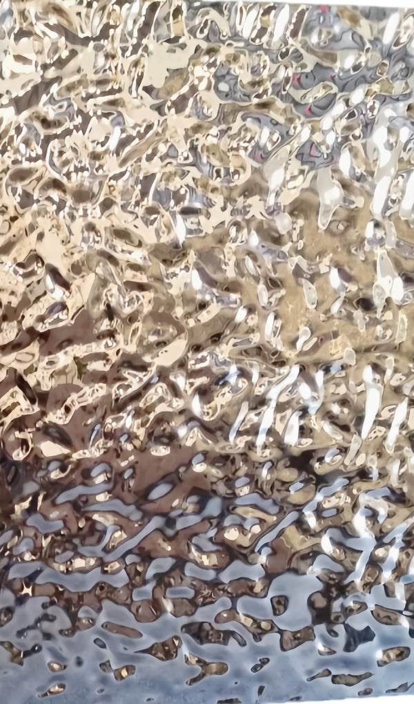 Metallic foil with gold and silver pattern