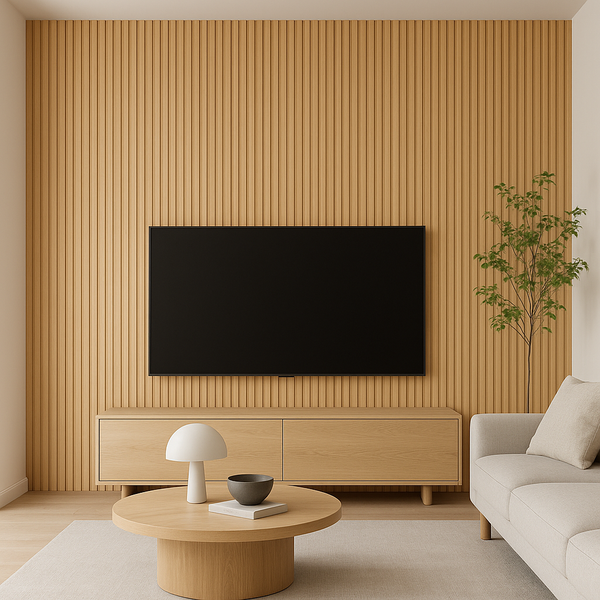 Eco-Friendly Bamboo Wood Fiber Slat Wall Panel | Modern Interior Decorative Cladding