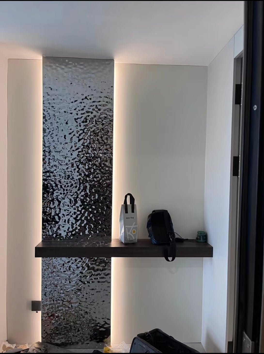 Silver Ripple Wave Decorative Panel | 4 ft × 10 ft Bamboo Fiber Board ...