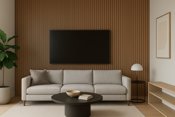 Light Walnut WPC Decorative Interior Slat Panel