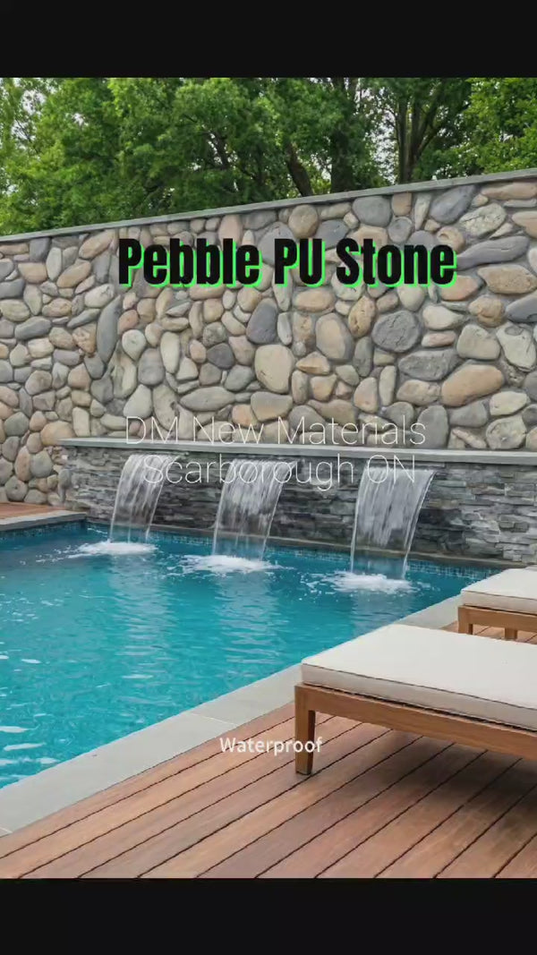 Riverstone PU Wall Panels – Realistic Cobblestone Texture for Indoor & Outdoor Use